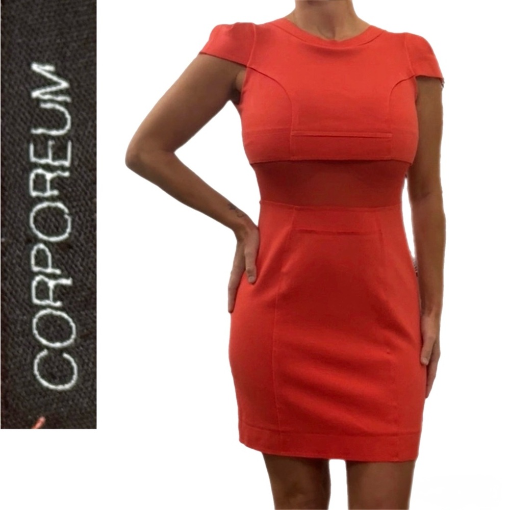 Corporeum Coral Mini Dress (From Brazil)| Modern Minimalist Size M (42)